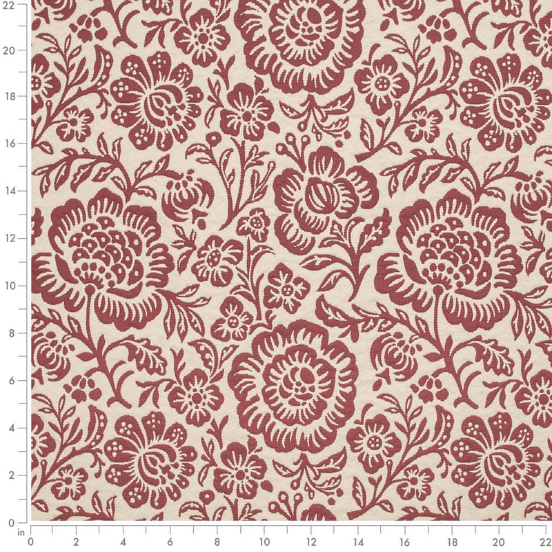 Charlotte - D3590 - Ruby Bloom - Fabric by the Yard - D3590 - D3590_Ruler
