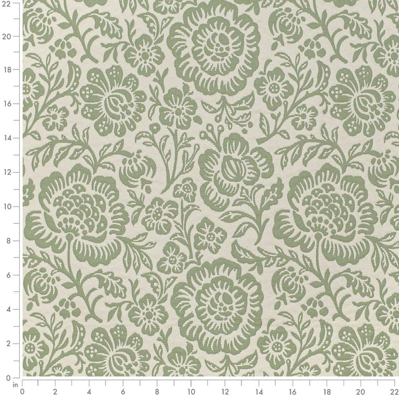 Charlotte - D3591 - Green Bloom - Fabric by the Yard - D3591 - D3591_Ruler