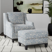 Charlotte - D3592 - Blue Bloom - Fabric by the Yard - D3592 - D3592_Furniture