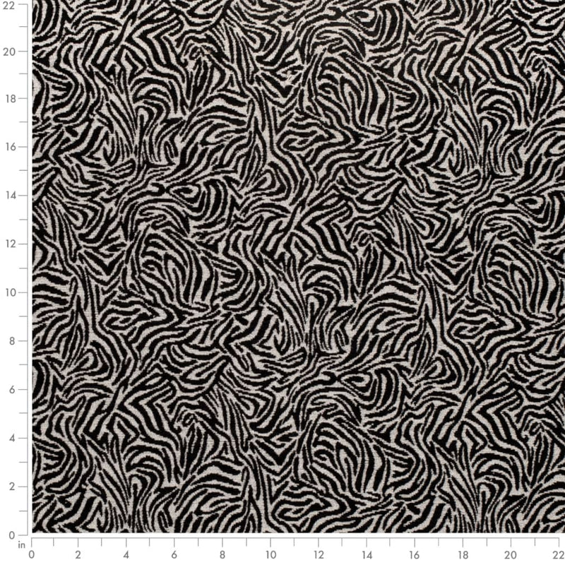 Charlotte - D3770 - Black - Fabric by the Yard - D3770 - D3770_Ruler