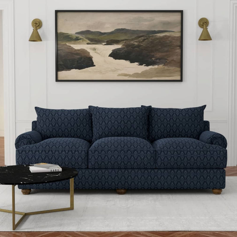 Charlotte - D4060 - Navy Lily - Fabric by the Yard - D4060 - D4060_Furniture