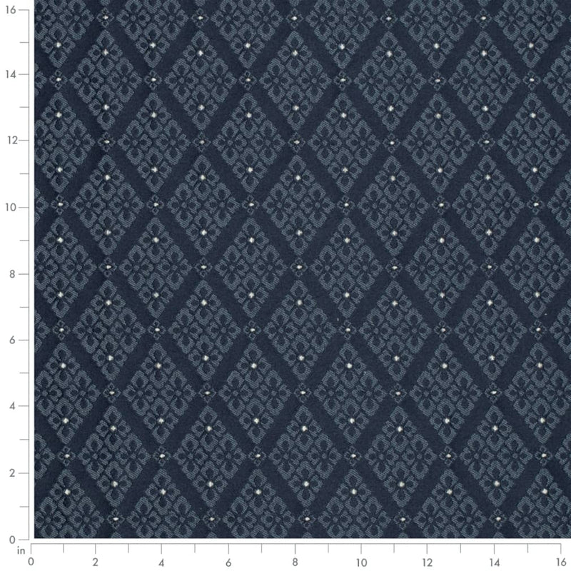 Charlotte - D4060 - Navy Lily - Fabric by the Yard - D4060 - D4060_Ruler