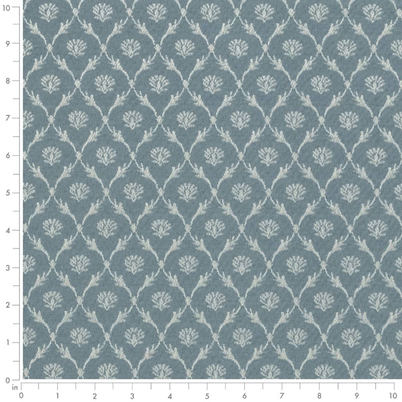 Charlotte - D4067 - Azure Nina - Fabric by the Yard - D4067 - D4067_Ruler