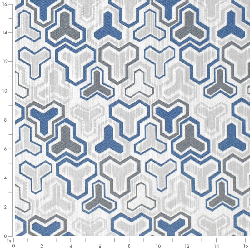Charlotte - D4325 - Azure - Fabric by the Yard - D4325 - D4325_Ruler