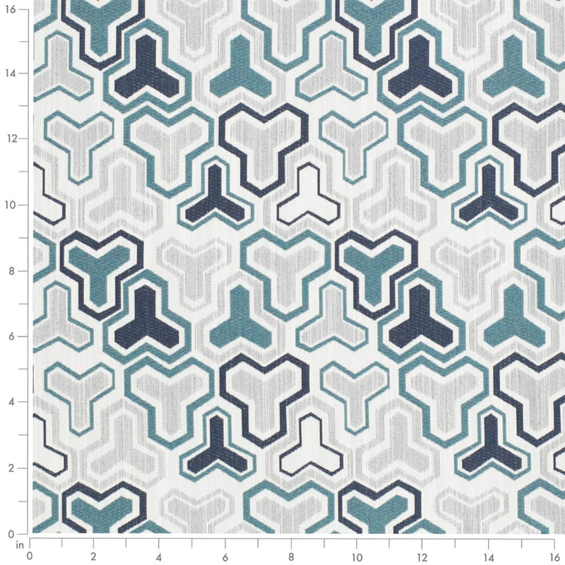 Charlotte - D4329 - Teal - Fabric by the Yard - D4329 - D4329_Ruler