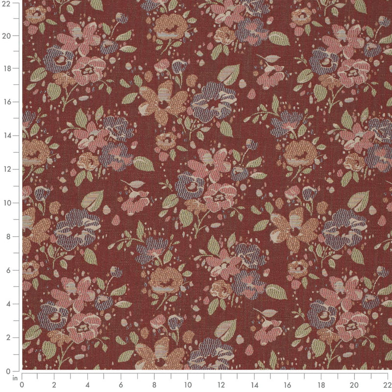Charlotte - D4385 - Persimmon - Fabric by the Yard - D4385 - D4385_Ruler