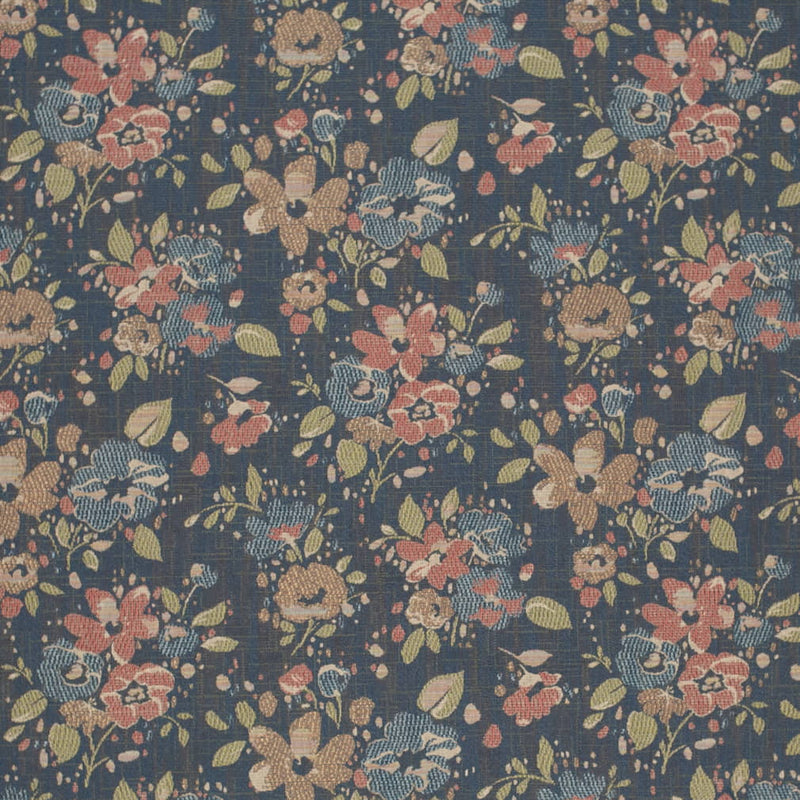 Charlotte - D4392 - Blue - Fabric by the Yard Blue