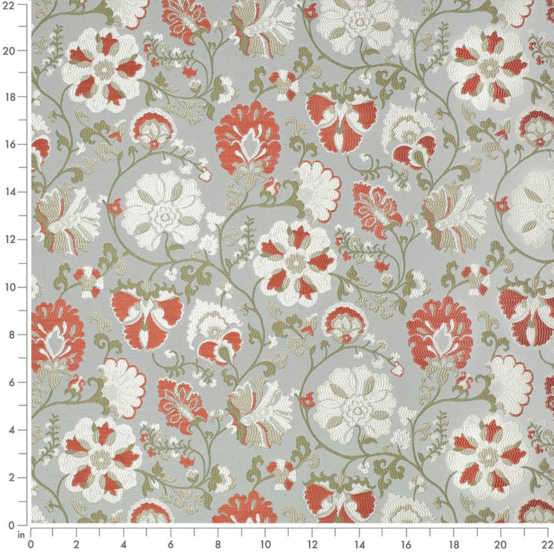 Charlotte - D4408 - Eve Aqua - Fabric by the Yard - D4408 - D4408_Ruler