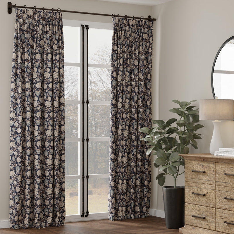 Charlotte - D4411 - Eve Navy - Fabric by the Yard - D4411 - D4411_Drapery