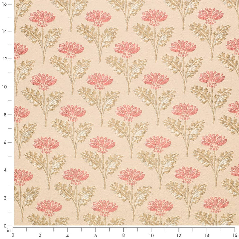 Charlotte - D4419 - Grace Coral - Fabric by the Yard - D4419 - D4419_Ruler