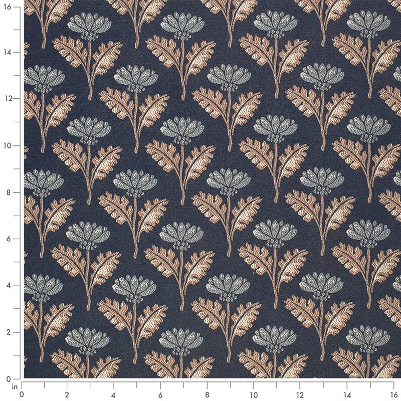 Charlotte - D4425 - Grace Navy - Fabric by the Yard - D4425 - D4425_Ruler