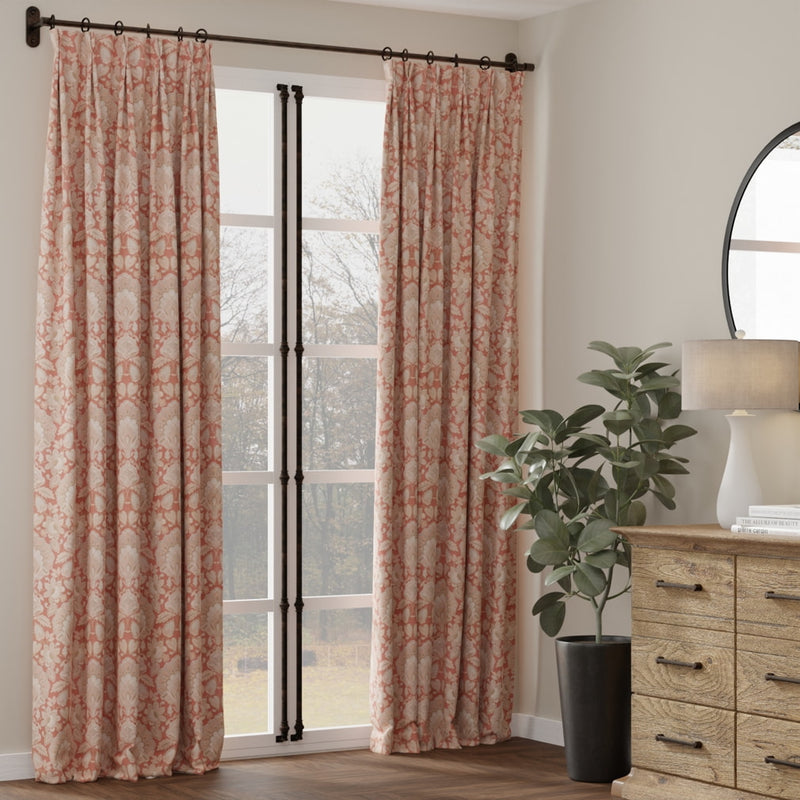 Charlotte - D4435 - Felicity Coral - Fabric by the Yard - D4435 - D4435_Drapery