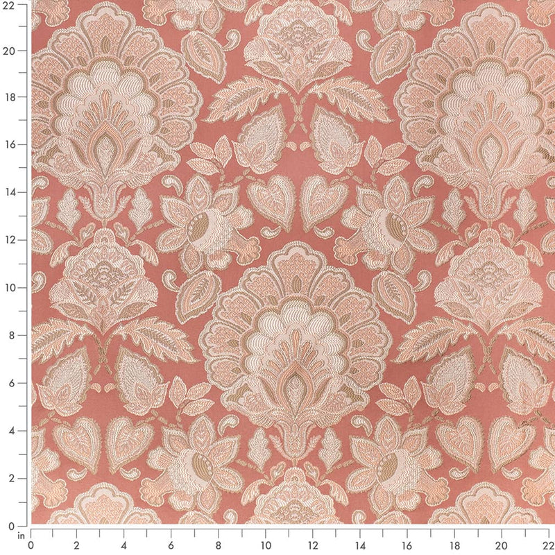 Charlotte - D4435 - Felicity Coral - Fabric by the Yard - D4435 - D4435_Ruler