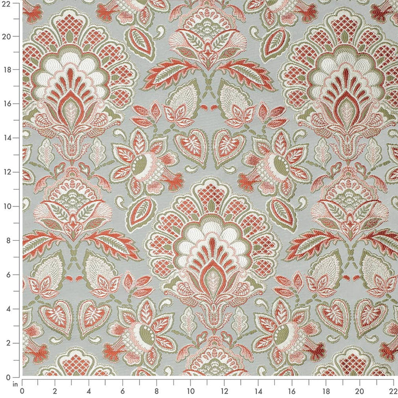 Charlotte - D4436 - Felicity Aqua - Fabric by the Yard - D4436 - D4436_Ruler