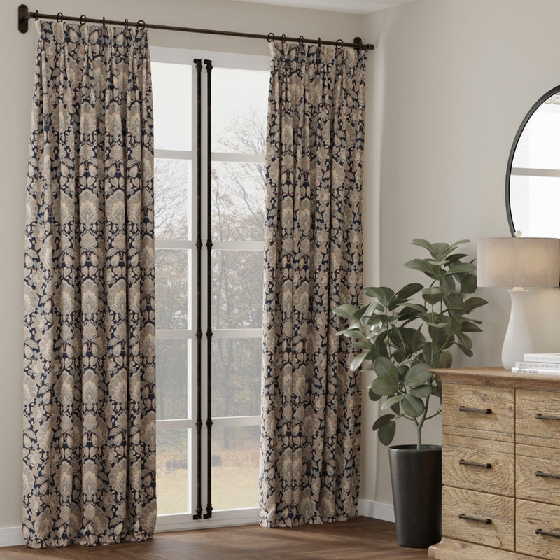 Charlotte - D4439 - Felicity Navy - Fabric by the Yard - D4439 - D4439_Drapery