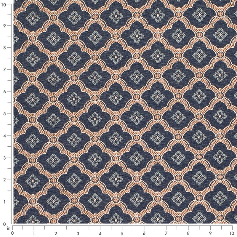 Charlotte - D4446 - Mae Navy - Fabric by the Yard - D4446 - D4446_Ruler