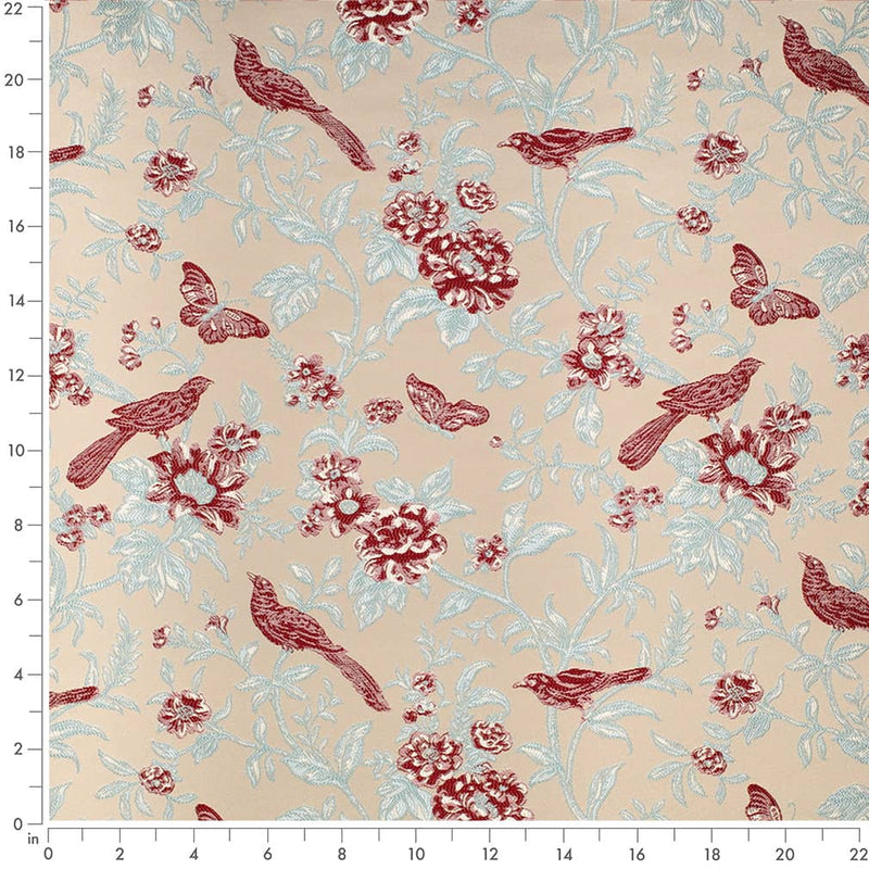 Charlotte - D4447 - Eden Cardinal - Fabric by the Yard - D4447 - D4447_Ruler