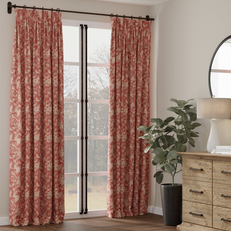 Charlotte - D4449 - Eden Coral - Fabric by the Yard - D4449 - D4449_Drapery
