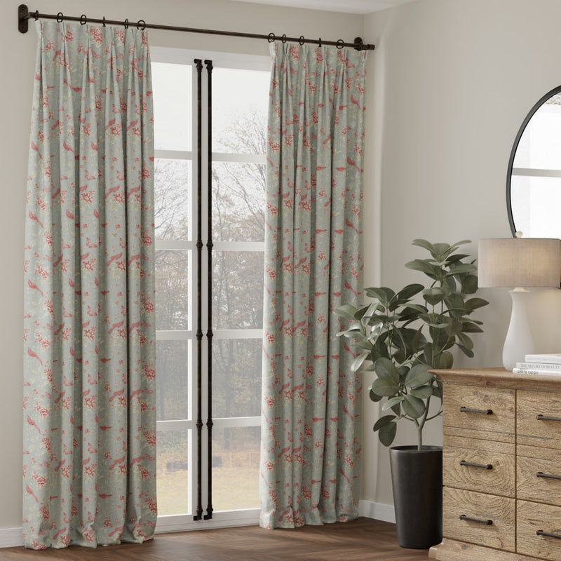 Charlotte - D4450 - Eden Aqua - Fabric by the Yard - D4450 - D4450_Drapery