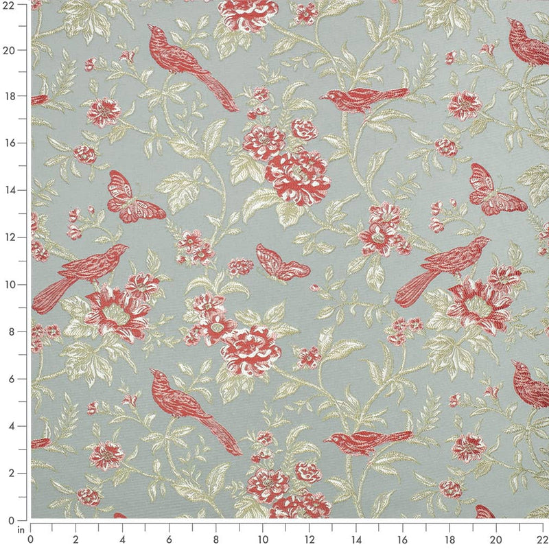 Charlotte - D4450 - Eden Aqua - Fabric by the Yard - D4450 - D4450_Ruler