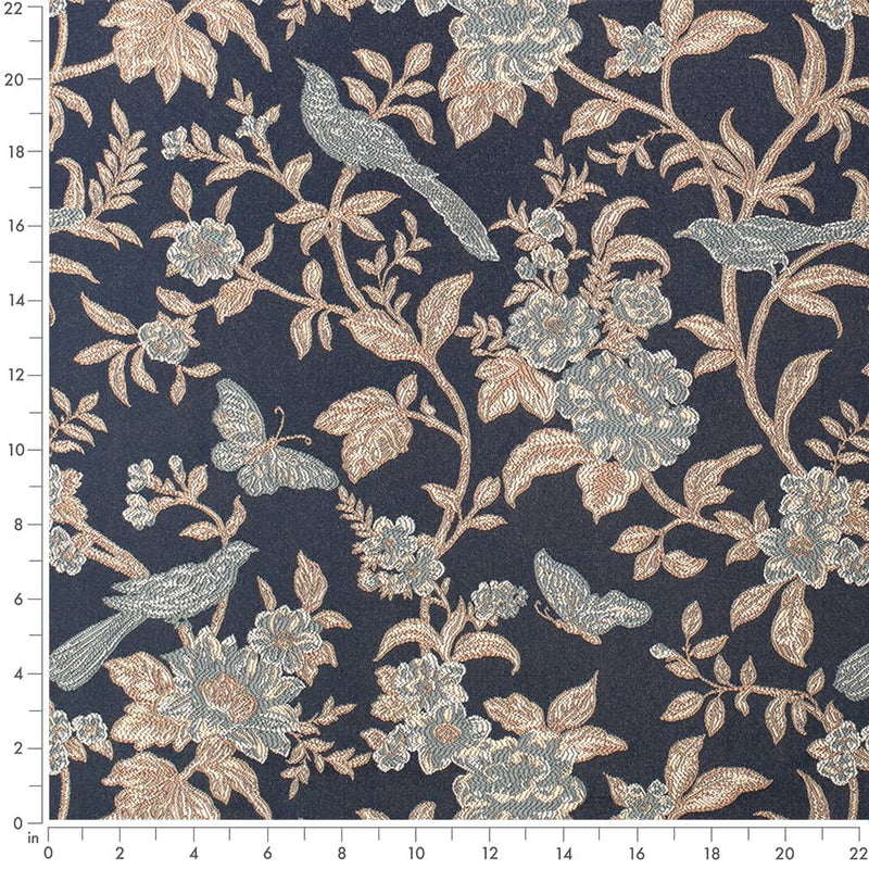 Charlotte - D4453 - Eden Navy - Fabric by the Yard - D4453 - D4453_Ruler