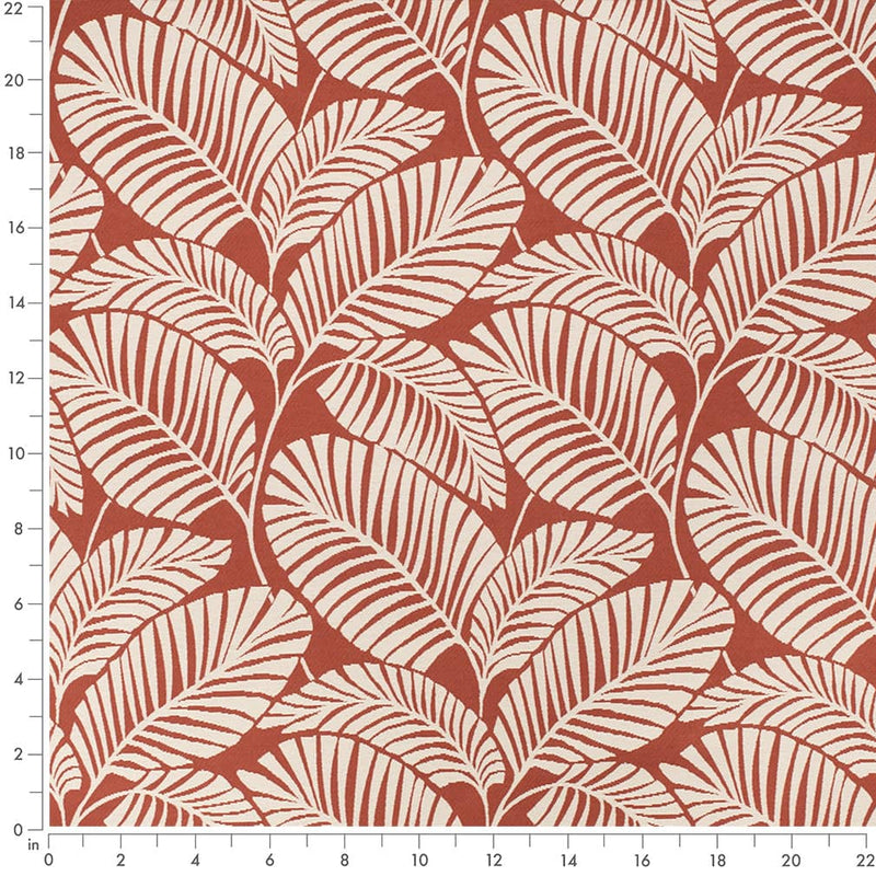 Charlotte - D4560 - Palm Poppy - Fabric by the Yard - D4560 - D4560_Ruler