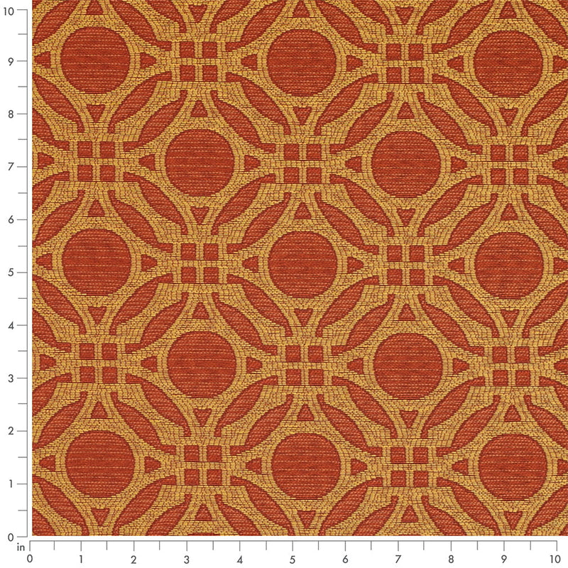 Charlotte - D4635 - Tangerine - Fabric by the Yard - D4635 - D4635_Ruler