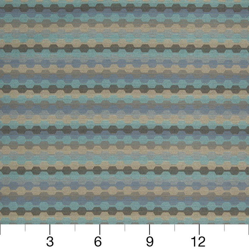 Charlotte - D918 - Rope/Azure - Fabric by the Yard - D918 - D918_Ruler