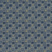 Charlotte - D925 - Squares/Navy - Fabric by the Yard Squares/Navy