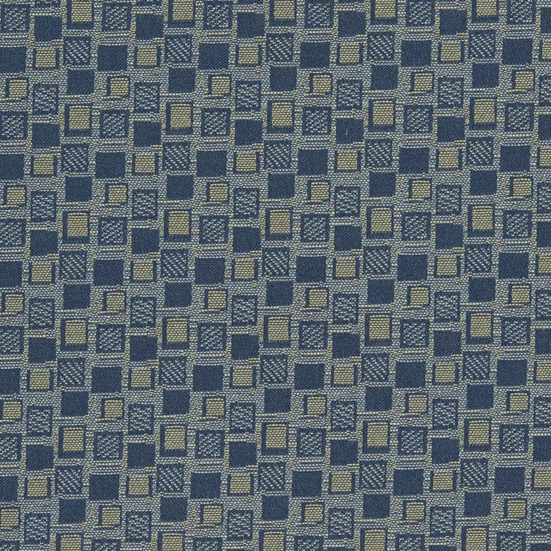 Charlotte - D925 - Squares/Navy - Fabric by the Yard Squares/Navy