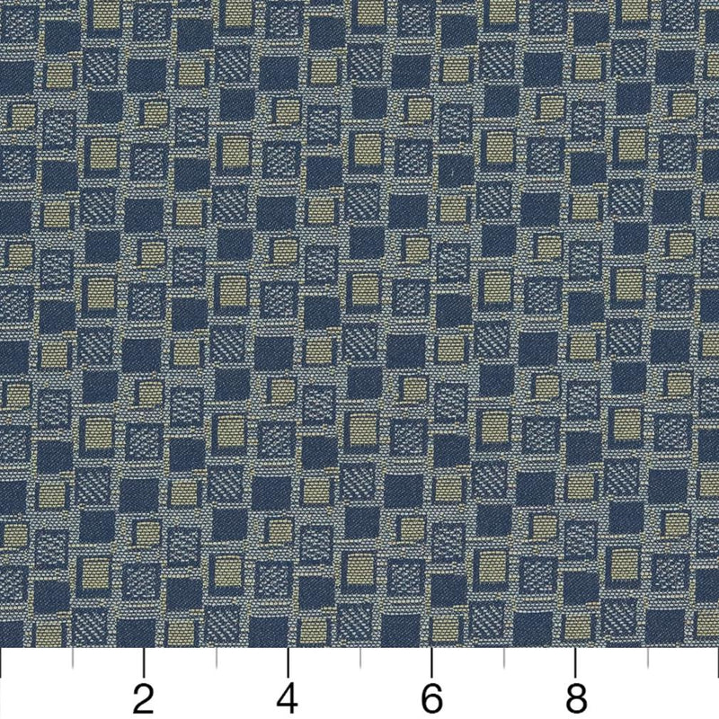 Charlotte - D925 - Squares/Navy - Fabric by the Yard - D925 - D925_Ruler