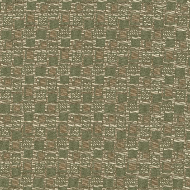 Charlotte - D926 - Squares/Sage - Fabric by the Yard Squares/Sage