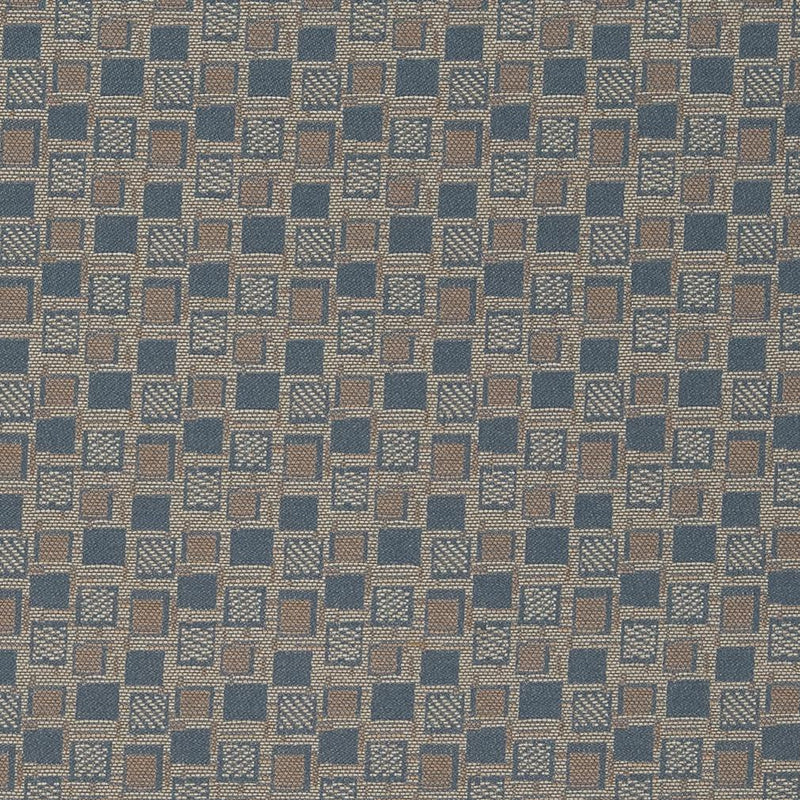 Charlotte - D927 - Squares/Sapphire - Fabric by the Yard Squares/Sapphire