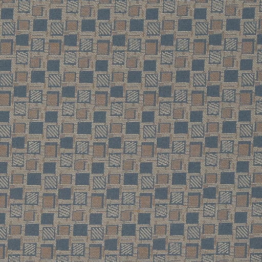 Charlotte - D927 - Squares/Sapphire - Fabric by the Yard Squares/Sapphire