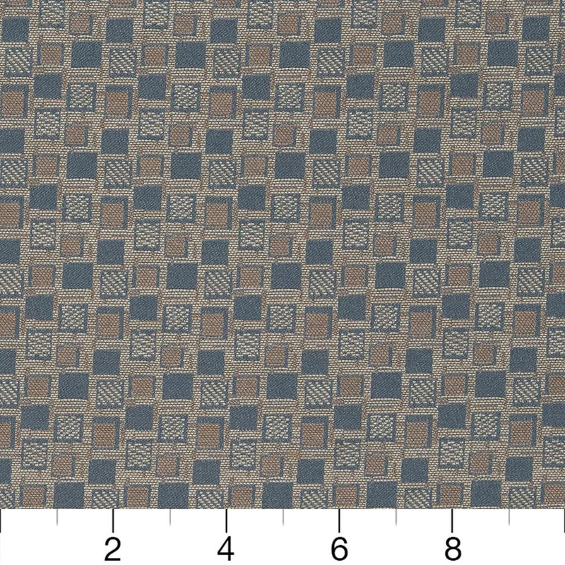 Charlotte - D927 - Squares/Sapphire - Fabric by the Yard - D927 - D927_Ruler