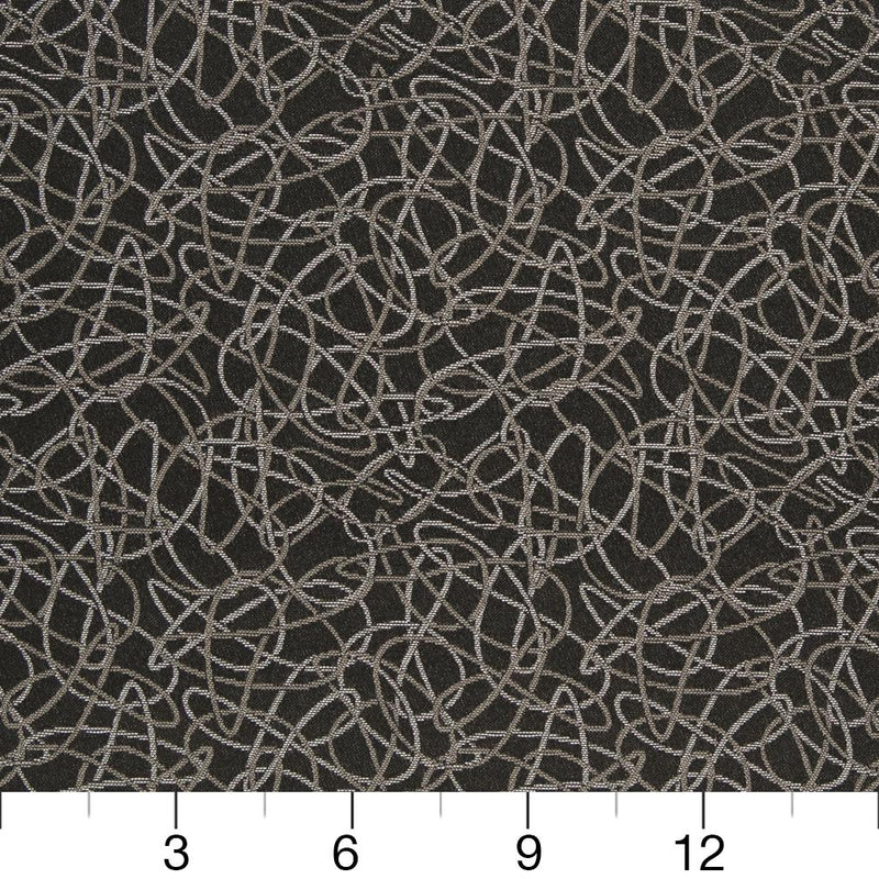 Charlotte - D932 - Squiggles/Coal - Fabric by the Yard - D932 - D932_Ruler