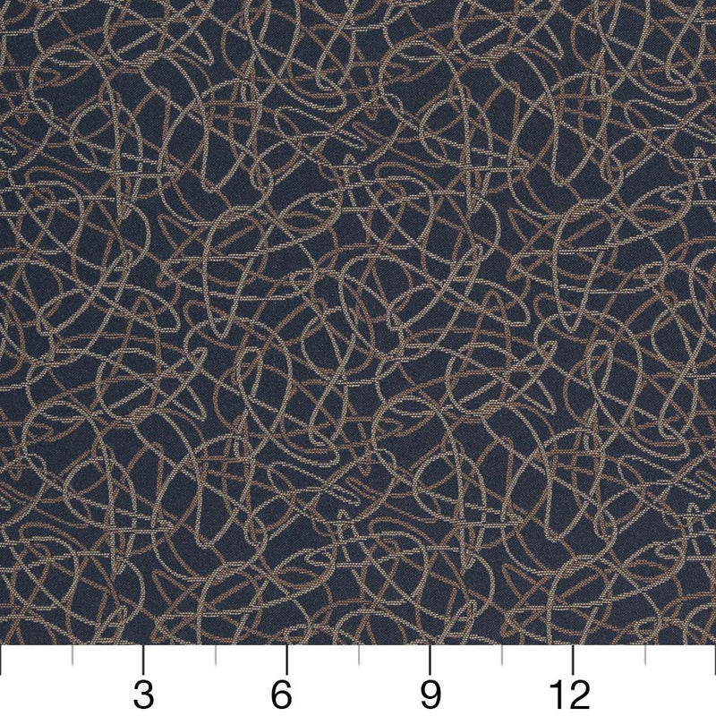 Charlotte - D933 - Squiggles/Navy - Fabric by the Yard - D933 - D933_Ruler