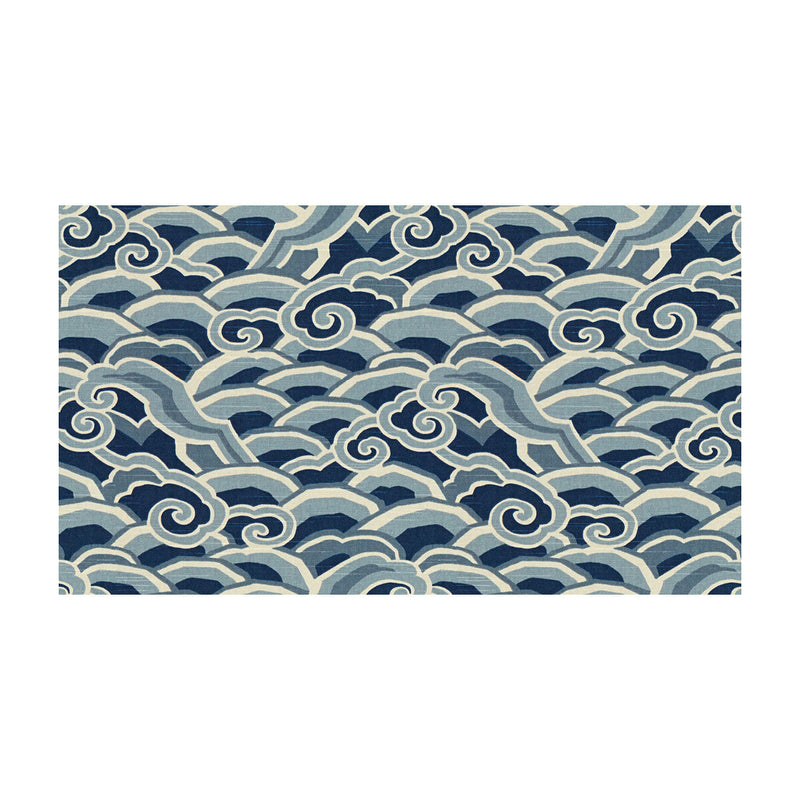 KRAVET BASICS - DECOWAVES- ULTRAMARINE - Fabric by the Yard ULTRAMARINE
