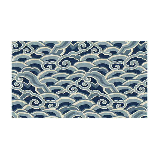 KRAVET BASICS - DECOWAVES- ULTRAMARINE - Fabric by the Yard ULTRAMARINE