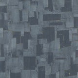 THREADS - CUBIST- INDIGO - Wallcovering by the Roll