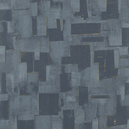 THREADS - CUBIST- INDIGO - Wallcovering by the Roll INDIGO