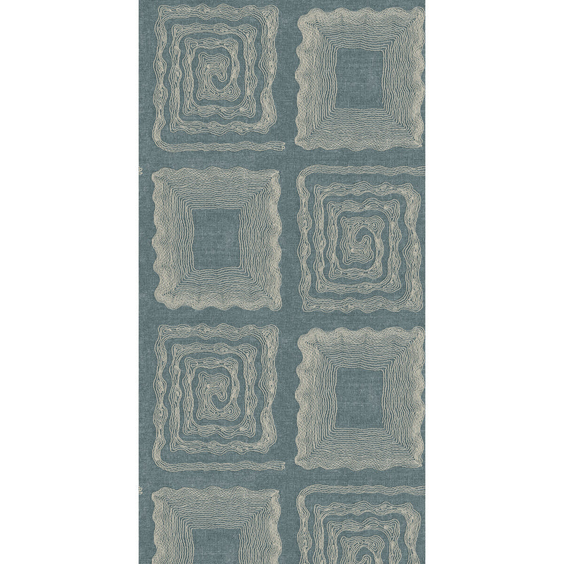 THREADS - LOMBOK- DENIM - Wallcovering by the Roll DENIM