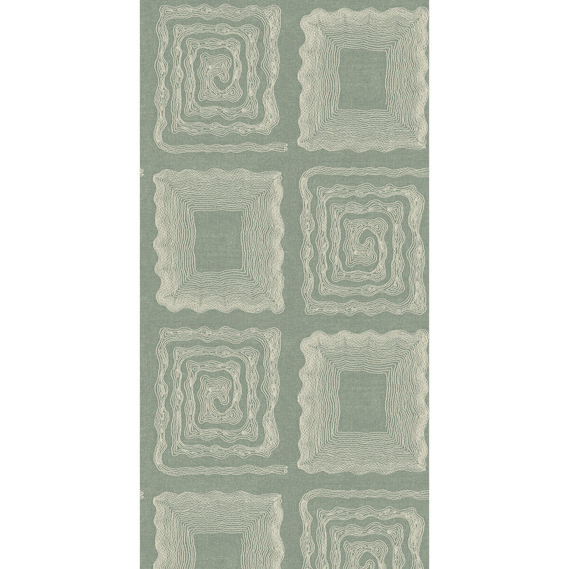 THREADS - LOMBOK- EUCALYPTUS - Wallcovering by the Roll EUCALYPTUS