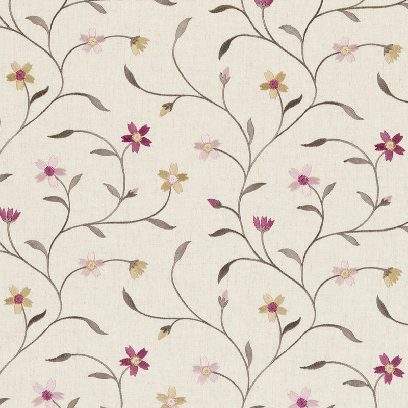 CLARKE AND CLARKE - MELLOR- RASPBERRY - Fabric by the Yard RASPBERRY