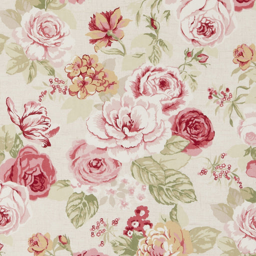 CLARKE AND CLARKE - GENEVIEVE- OLD ROSE - Fabric by the Yard OLD ROSE