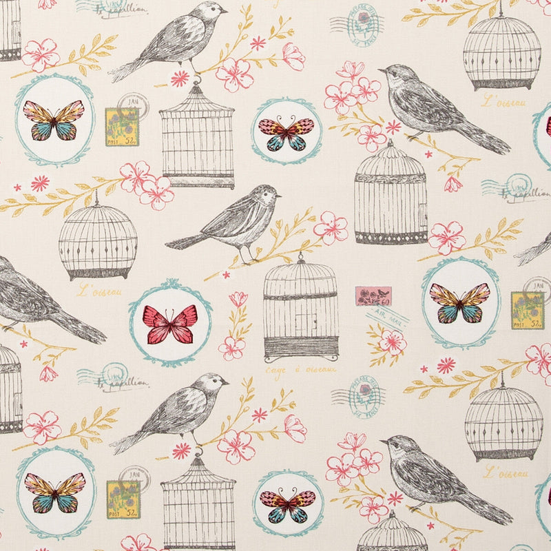 CLARKE AND CLARKE - MELODIE- NATURAL - Fabric by the Yard NATURAL