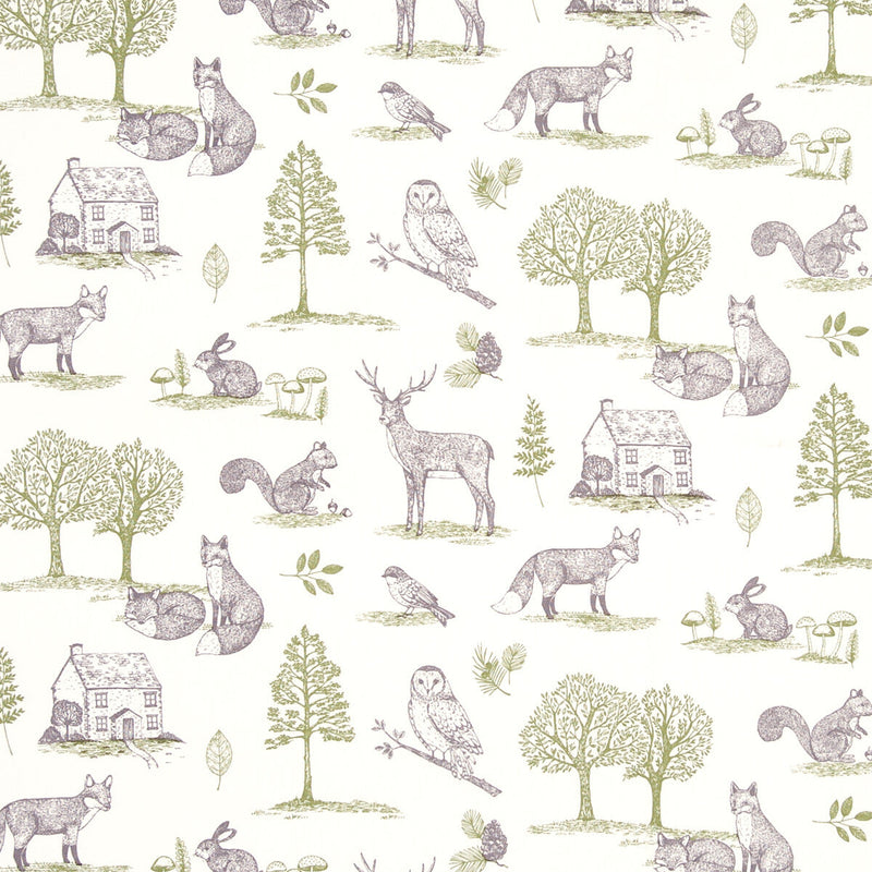 CLARKE AND CLARKE - NEW FOREST- FOREST NATURAL - Fabric by the Yard FOREST NATURAL
