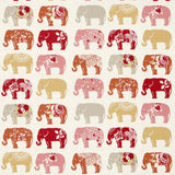 CLARKE AND CLARKE - ELEPHANTS- SPICE - Fabric by the Yard