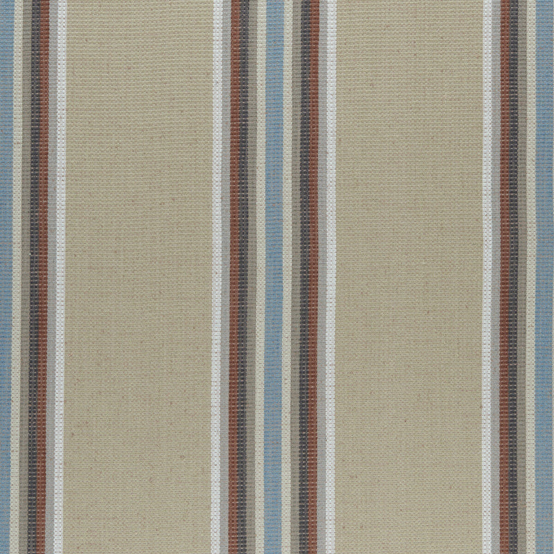 CLARKE AND CLARKE - IMANI- CINNABAR/AQUA - Fabric by the Yard CINNABAR/AQUA