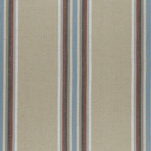 CLARKE AND CLARKE - IMANI- CINNABAR/AQUA - Fabric by the Yard CINNABAR/AQUA
